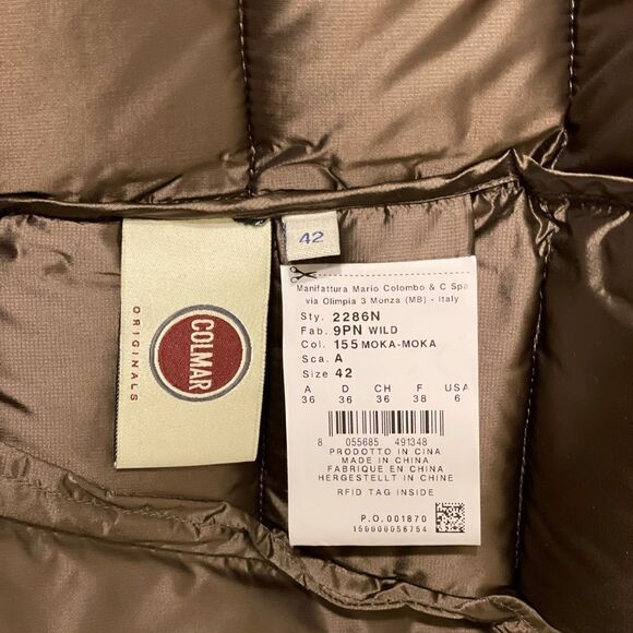 Colmar iridescent down warm jacket with fixed hood natural 🪶 feather pudding 42 - Picture 13 of 16